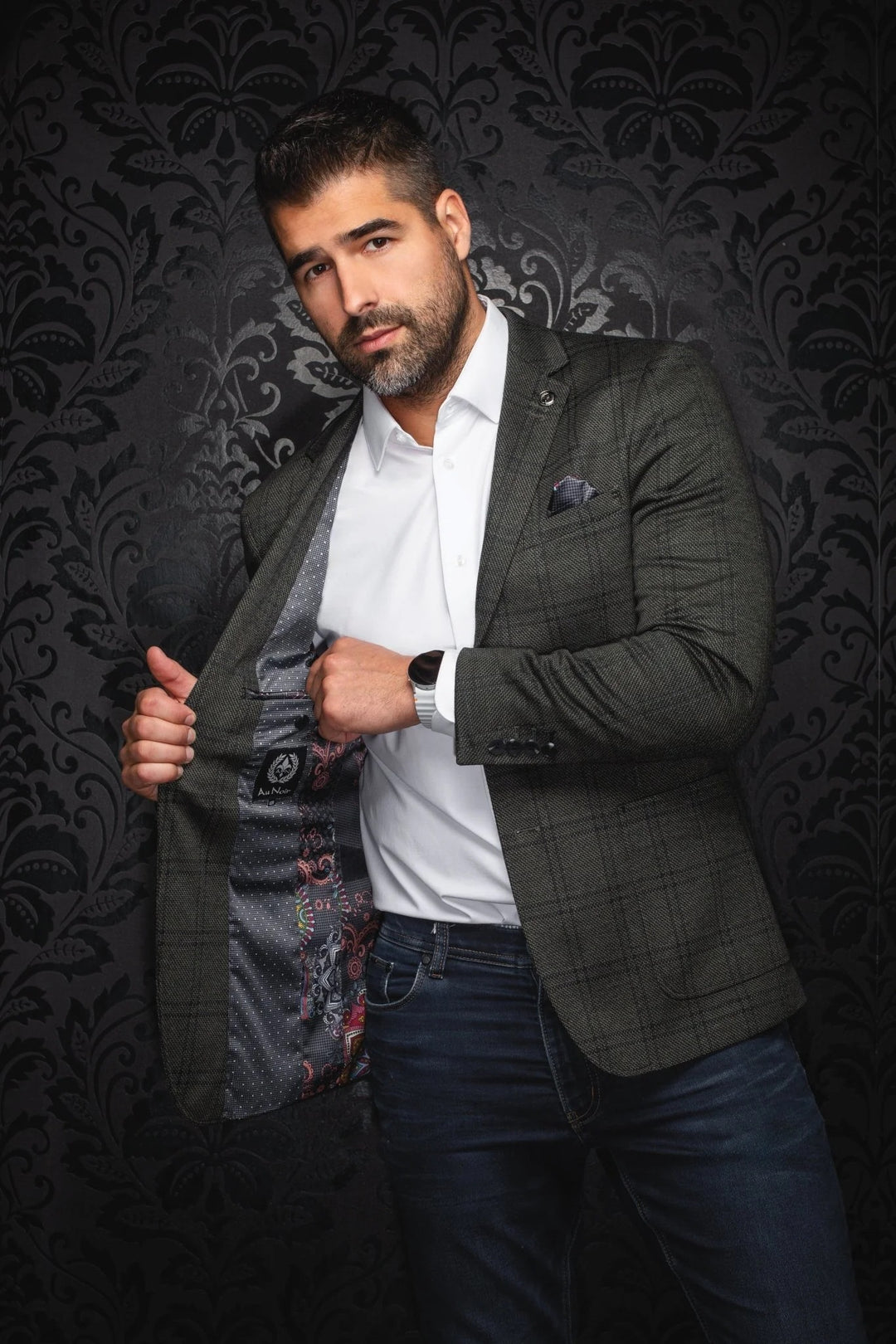 Au Noir Stretch Blazer | Blazer Brosnan Olive