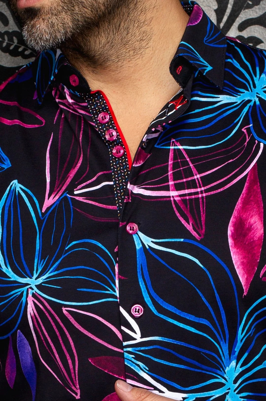 Au Noir Stretch Shirt | Sakarun Black Multi