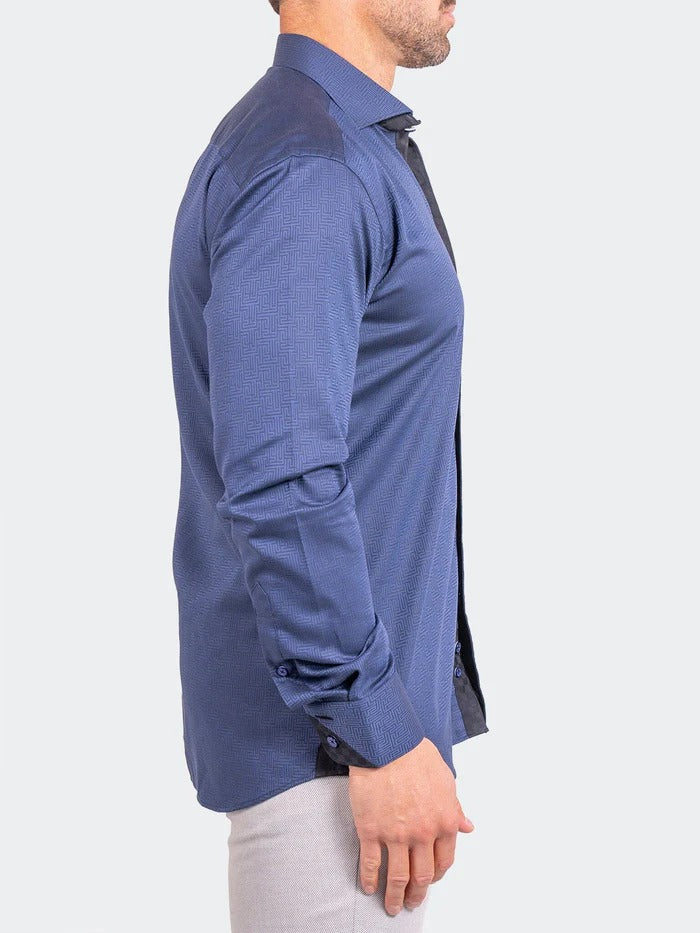 Maceoo Stretch Shirt | Eins Ascension0049 Blue