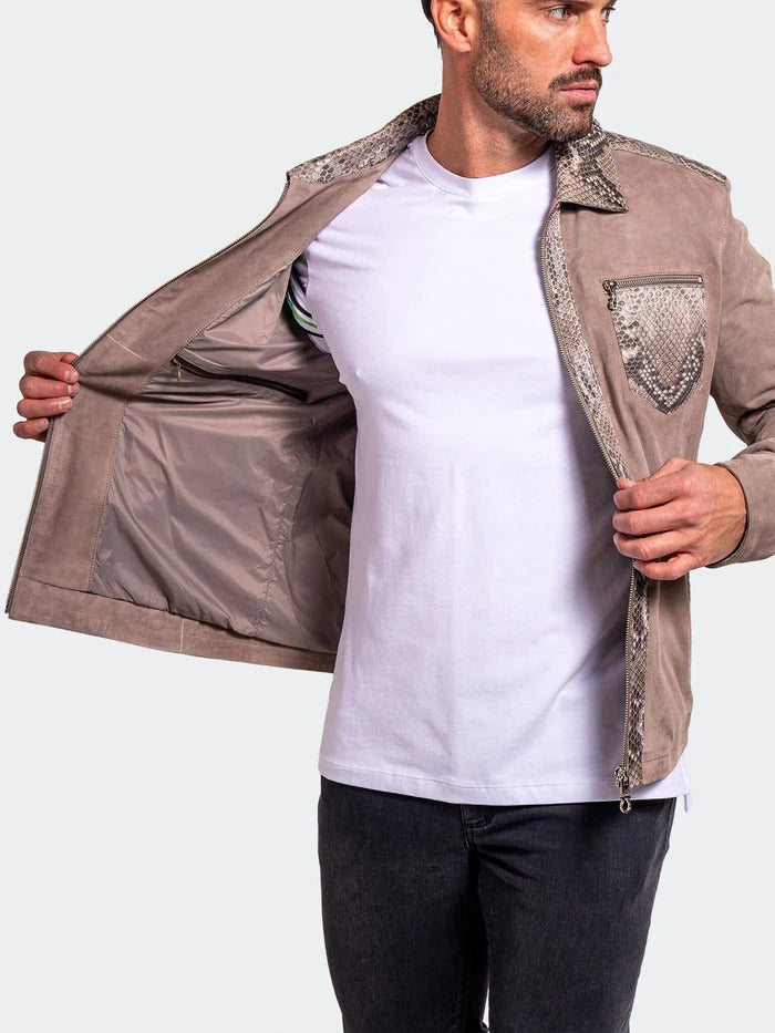 Maceoo Jacket | Leather Ascension0009 Grey