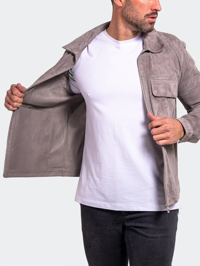 Maceoo Jacket | Leather Ascension0017 Grey