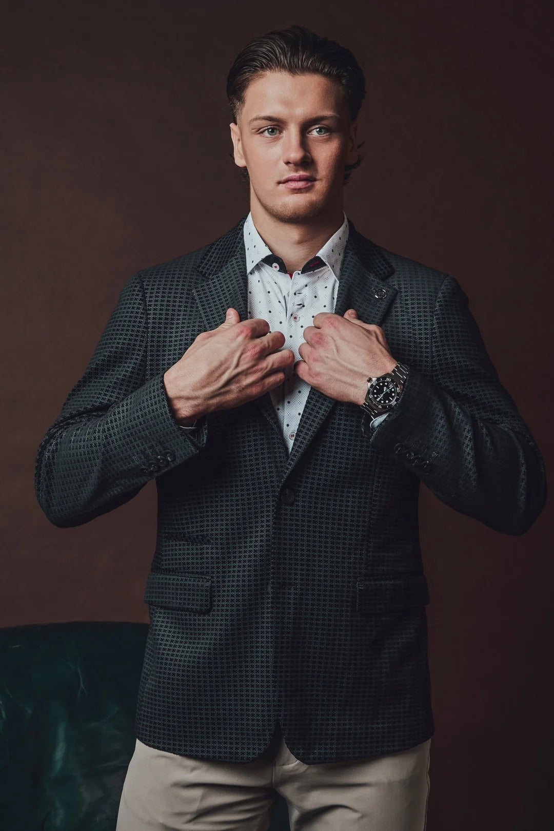 Au Noir Stretch Blazer | Blazer Hemsworth Black