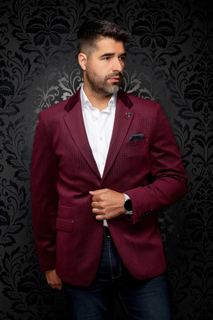Au Noir Stretch Blazer | Blazer Hemsworth Burgundy