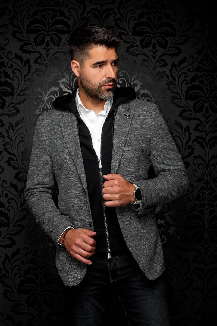 Au Noir Stretch Blazer | Noah Hood Black