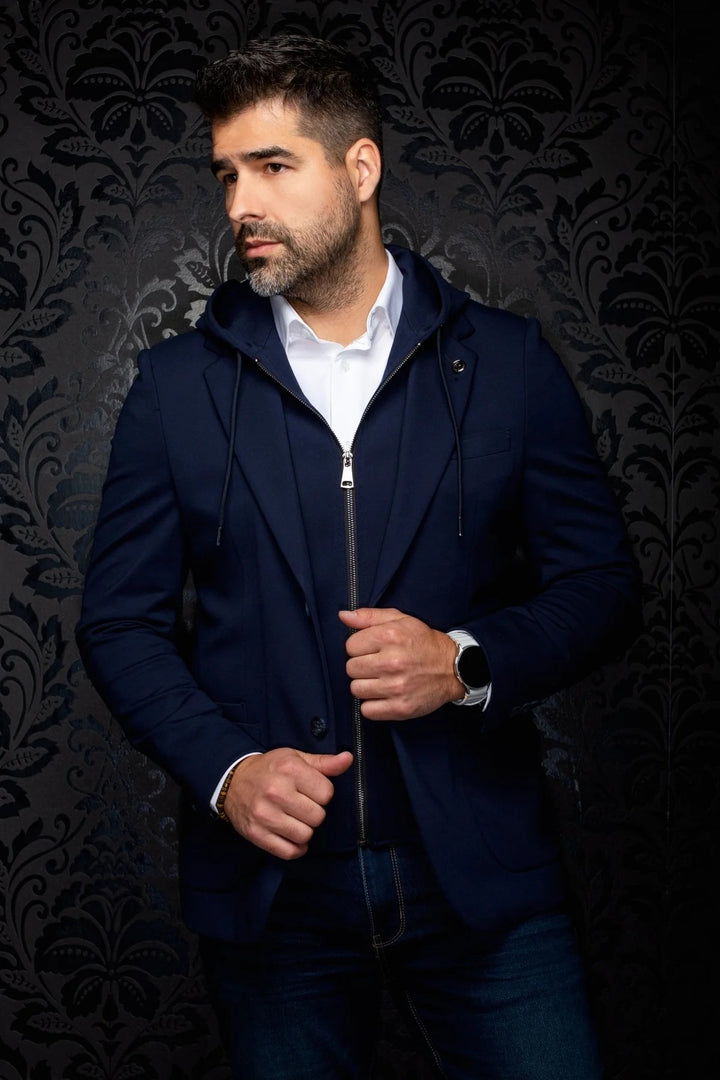 Au Noir Blazer | Blazer Giacomo Hood Midnight