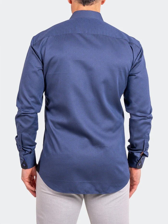 Maceoo Stretch Shirt | Eins Ascension0049 Blue