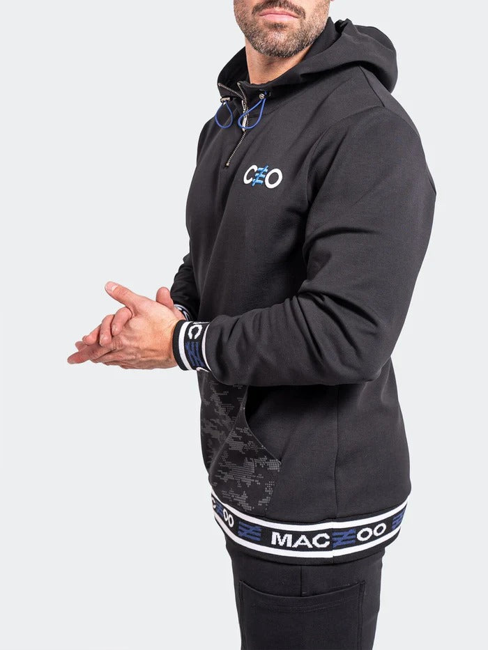 Maceoo Stretch Athletic Wear | Hoodie CEO Black
