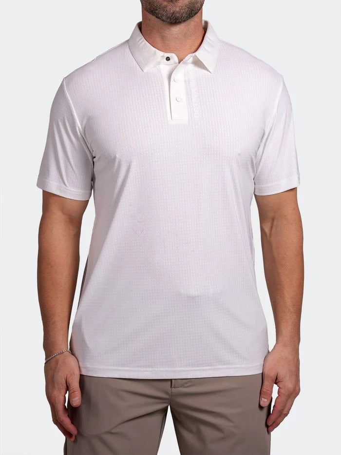 Maceoo Stretch Short-Sleeve Polos | Polo Ascension0044 White