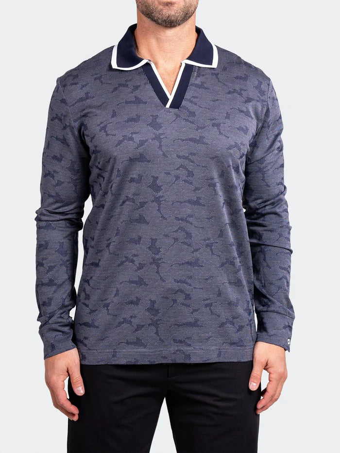 Maceoo Stretch Polos | Polo Knit Ascension0004 Blue