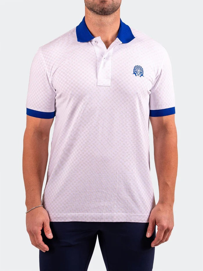 Maceoo Stretch Short-Sleeve Polos | Polo MozartSquareTip White