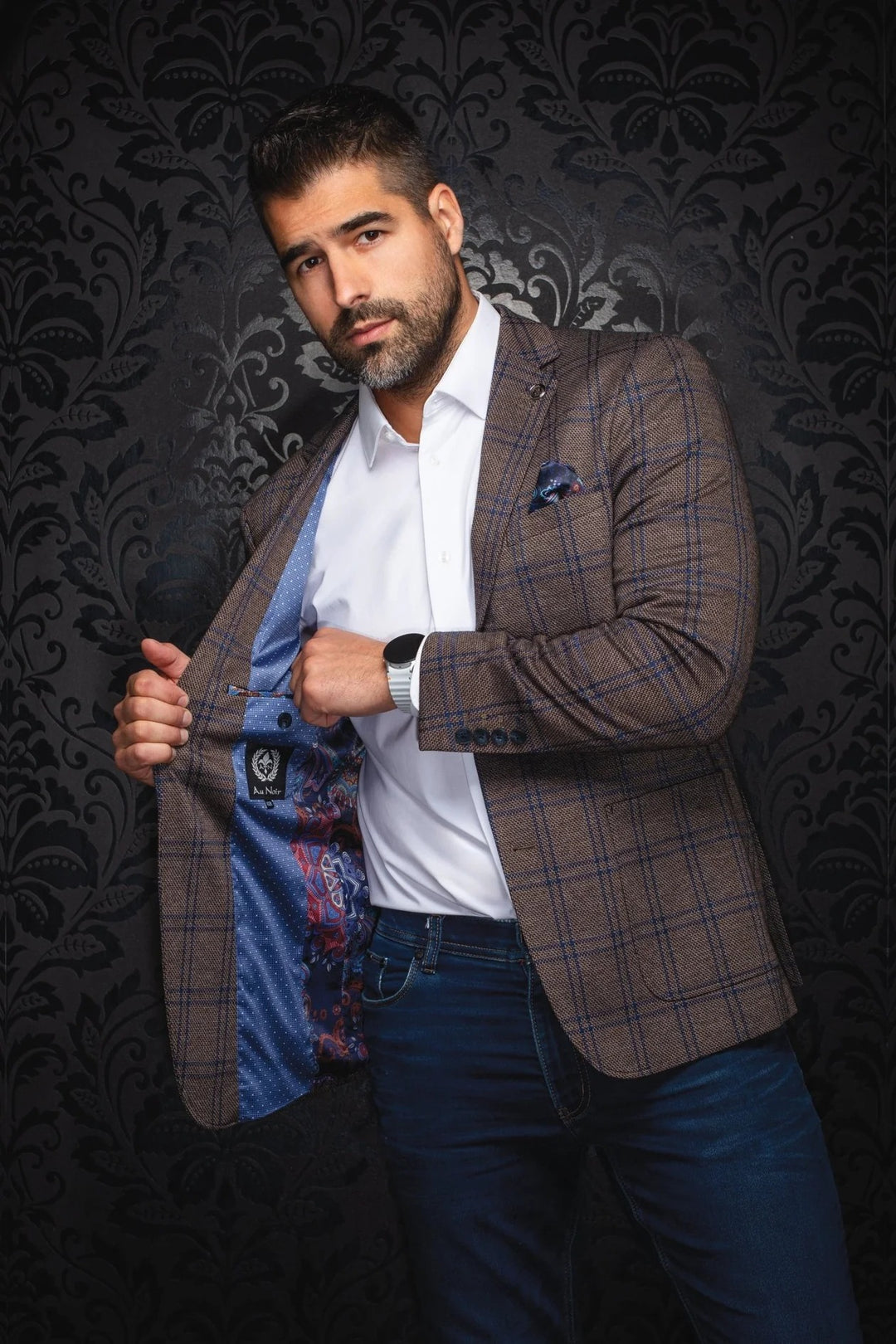 Au Noir Stretch Blazer | Blazer Brosnan Tobacco