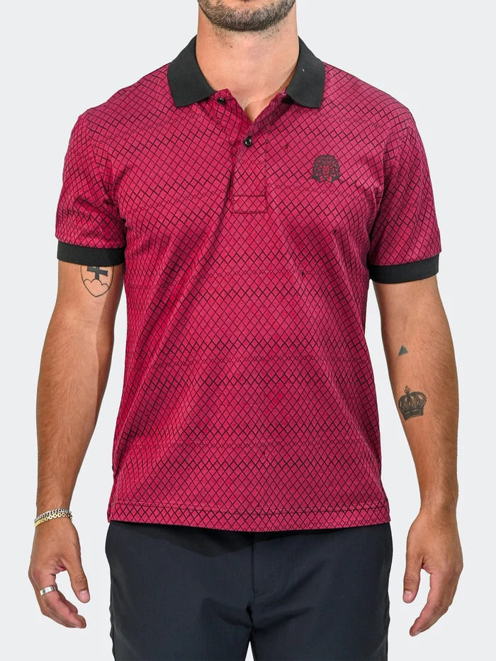 Maceoo Stretch Short-Sleeve Polos | Polo MozartScaleTip Red