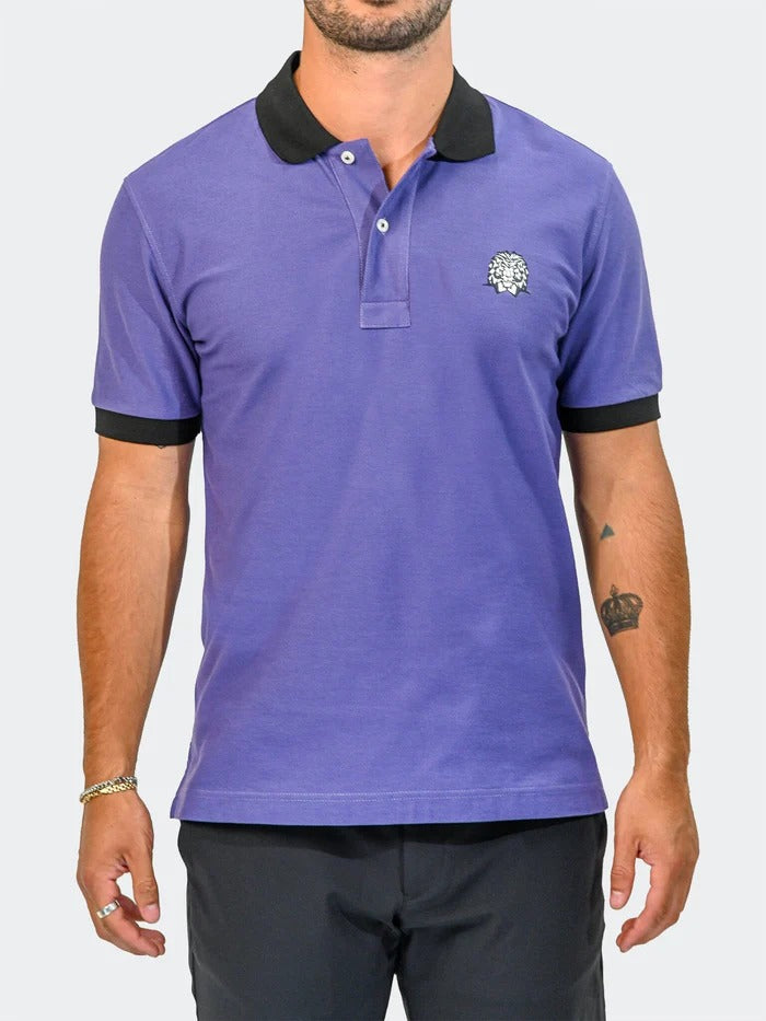 Maceoo Stretch Short-Sleeve Polos | Polo MozartSpeckTip Navy
