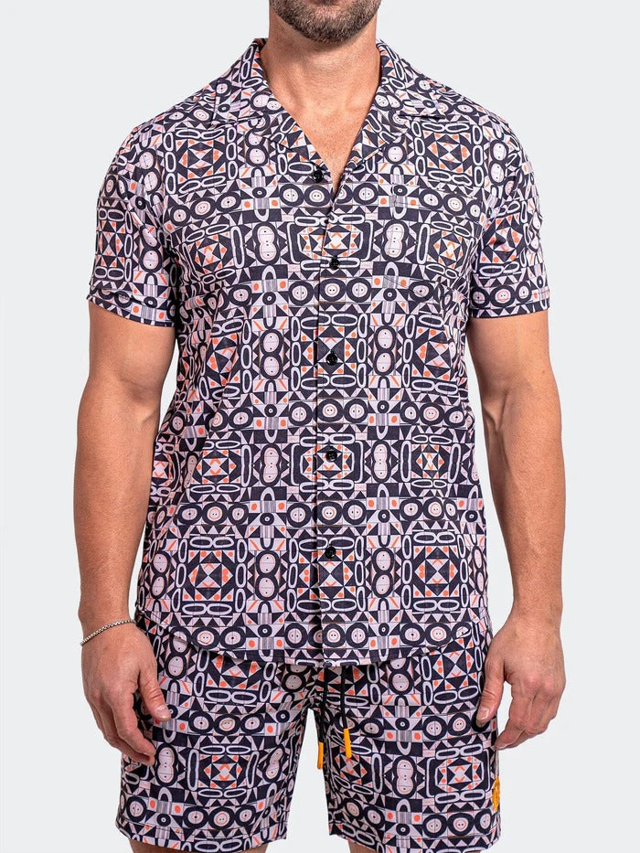 Maceoo Short-Sleeve Shirt | Shirt BeachTiles Black