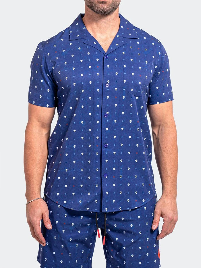 Maceoo Short-Sleeve Shirt | Shirt BeachSkull Blue