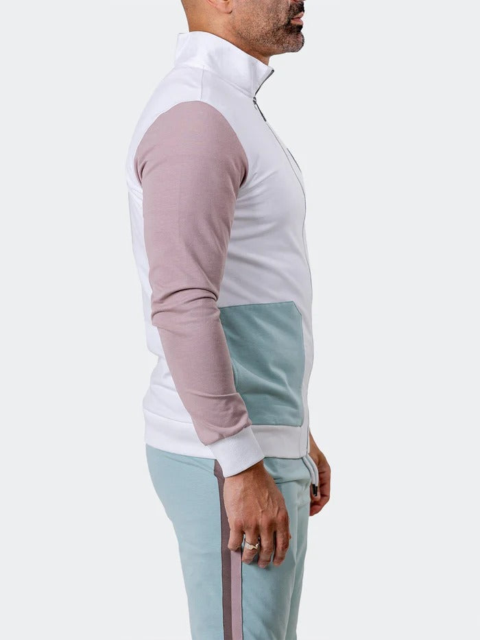 Maceoo Stretch Athletic Wear | Zipper Refined90 White