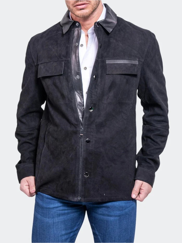 Maceoo Jacket | Leather Resistance1025 Black