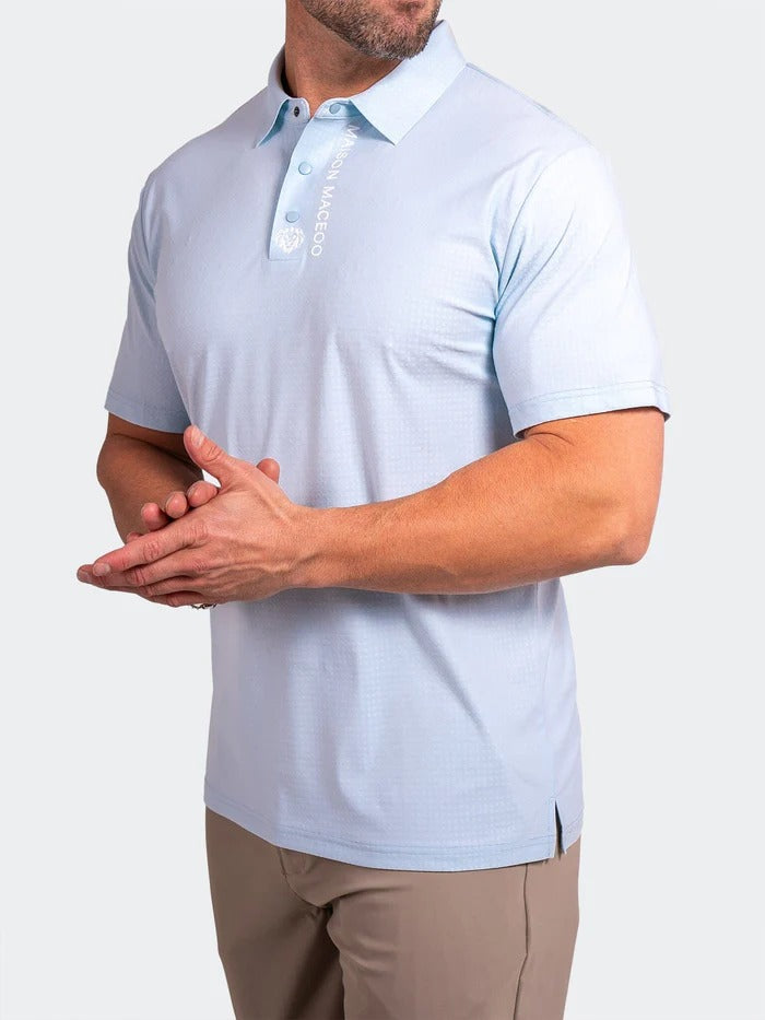 Maceoo Stretch Short-Sleeve Polos | Polo GolfAscension013 Blue