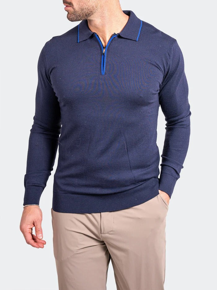 Maceoo Stretch Polos | Sweater KnittedPassion11 Blue