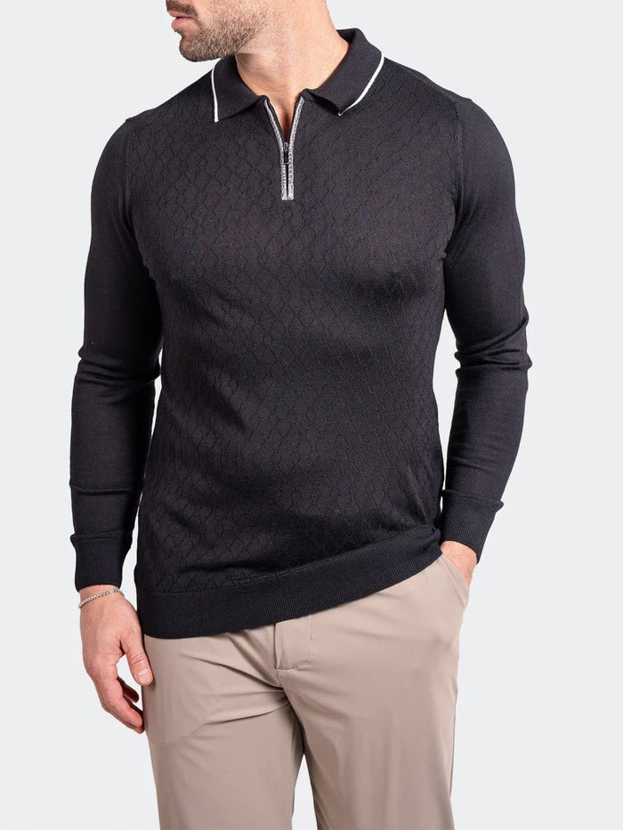 Maceoo Stretch Polos | Sweater KnittedPassion1 Black
