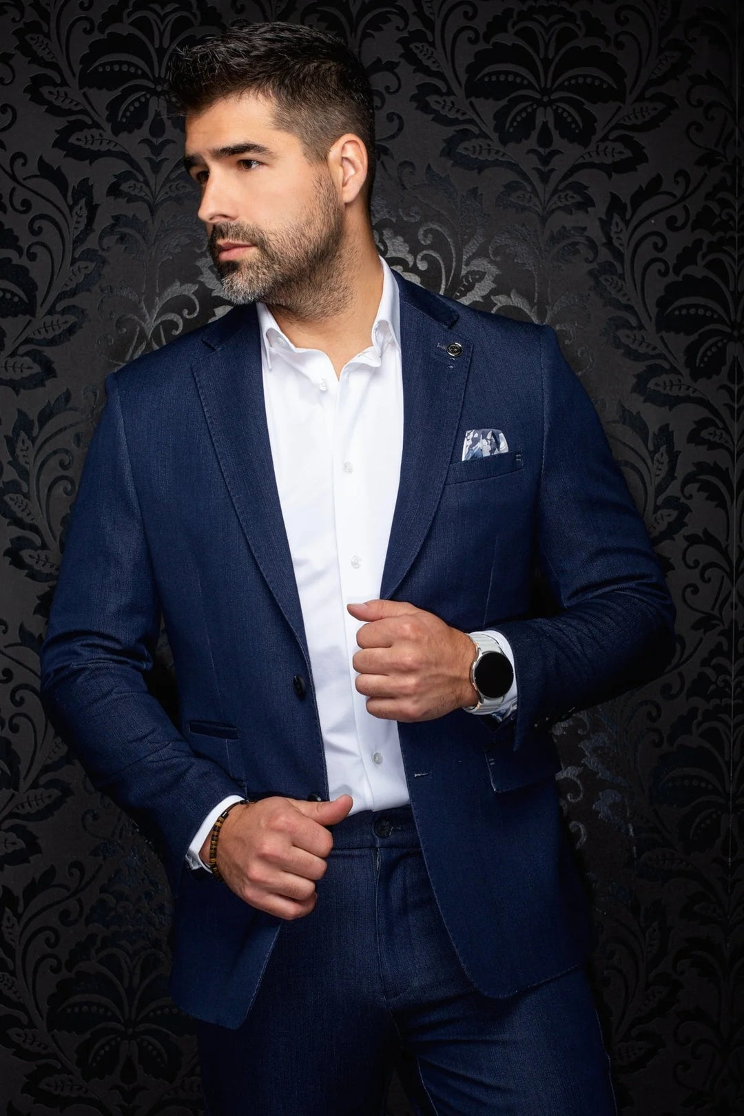 Au Noir Stretch Blazer | Blazer Sullivan Dark Blue