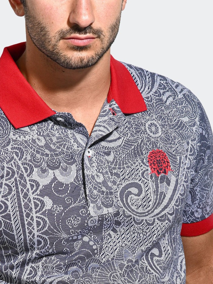 Maceoo Stretch Short-Sleeve Polos | Polo MozartStaticTip Grey