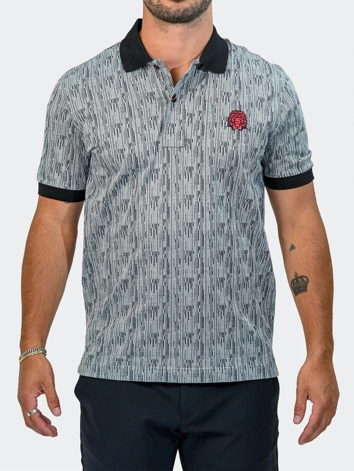 Maceoo Stretch Short-Sleeve Polos | Polo MozartSignalTip Grey