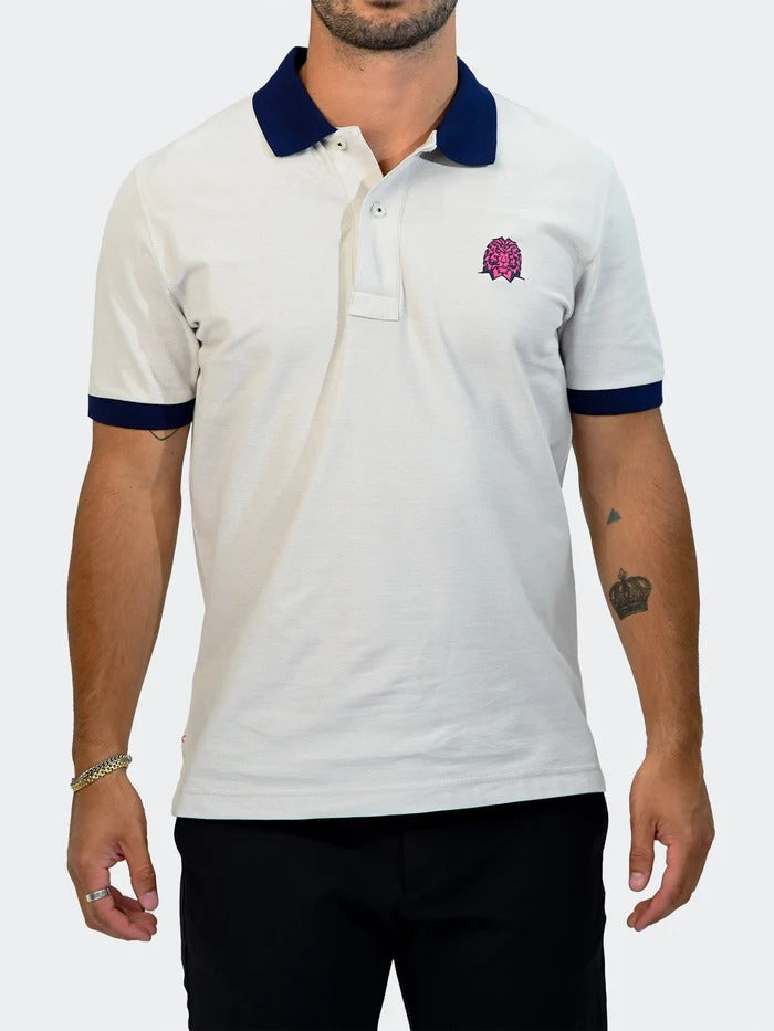 Maceoo Stretch Short-Sleeve Polos | Polo MozartSpeckTip Light Tan