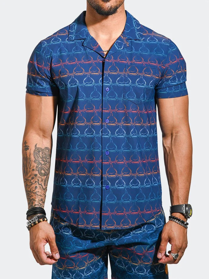 Maceoo Short-Sleeve Shirt | Shirt BeachSharkWave Blue
