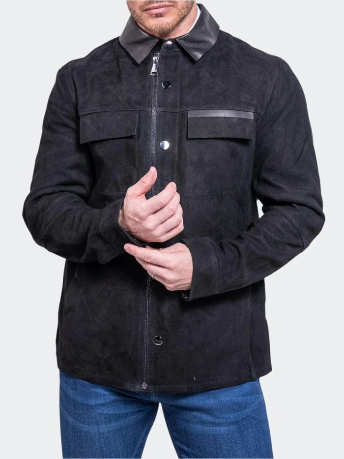 Maceoo Jacket | Leather Resistance1025 Black