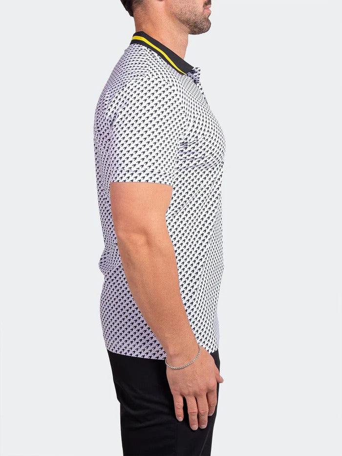 Maceoo Stretch Short-Sleeve Polos | Polo Ascension0034 White