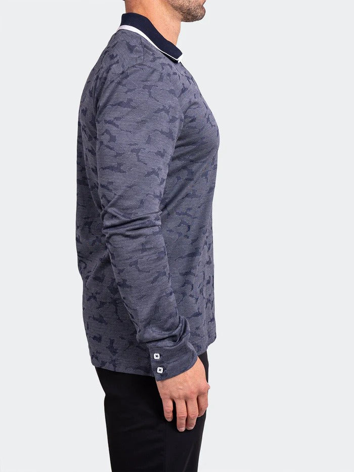 Maceoo Stretch Polos | Polo Knit Ascension0004 Blue