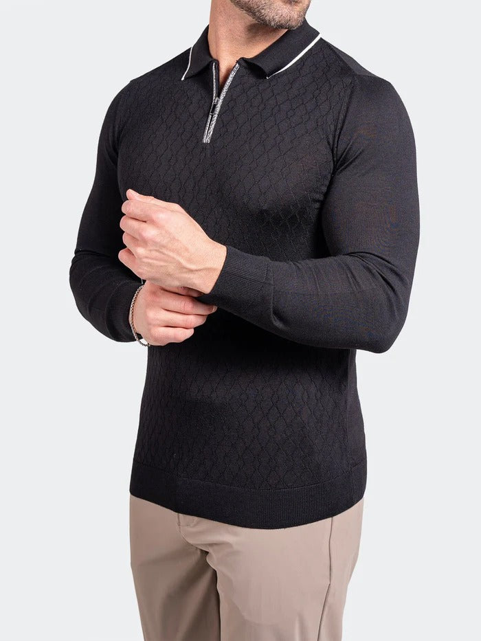 Maceoo Stretch Polos | Sweater KnittedPassion1 Black