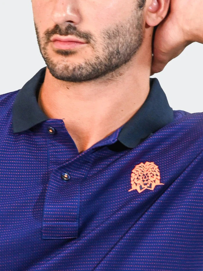 Maceoo Stretch Short-Sleeve Polos | Polo MozartDotTip Blue