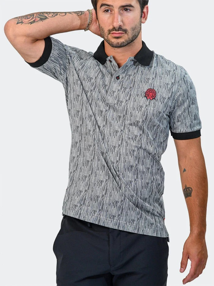 Maceoo Stretch Short-Sleeve Polos | Polo MozartSignalTip Grey