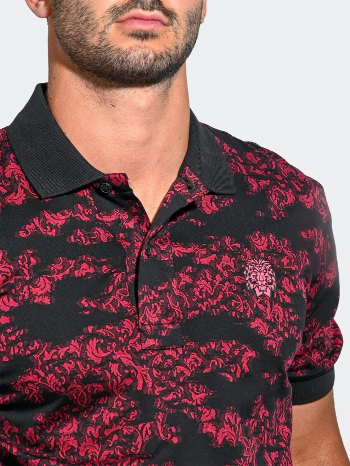 Maceoo Stretch Short-Sleeve Polos | Polo MozartLeafTip Red