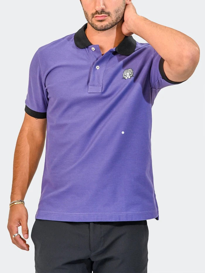 Maceoo Stretch Short-Sleeve Polos | Polo MozartSpeckTip Navy