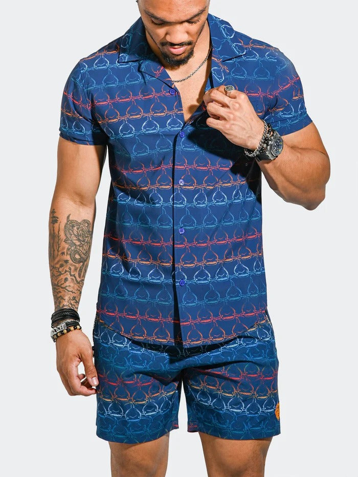 Maceoo Short-Sleeve Shirt | Shirt BeachSharkWave Blue