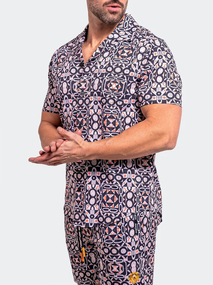 Maceoo Short-Sleeve Shirt | Shirt BeachTiles Black