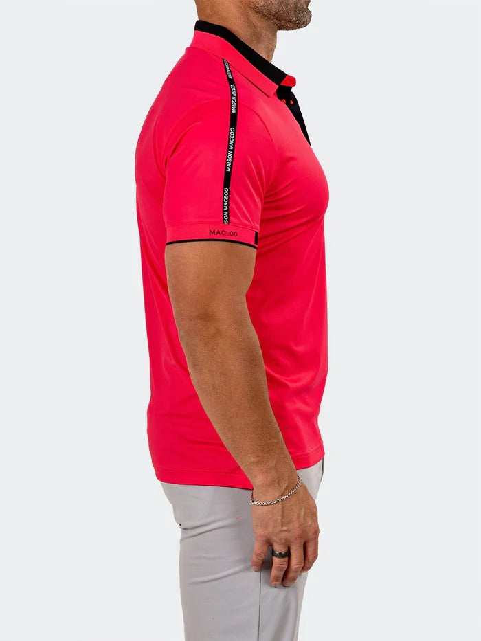 Maceoo Stretch Short-Sleeve Polos | Polo Knit Ascension0095 Pink