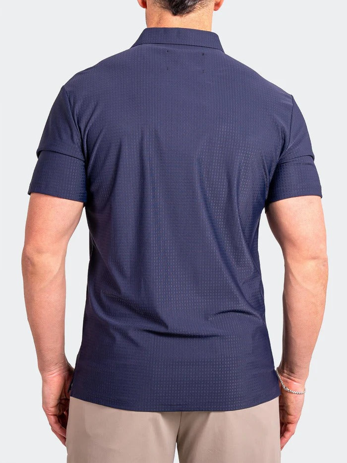 Maceoo Stretch Short-Sleeve Polos | Polo GolfAscension014 Blue