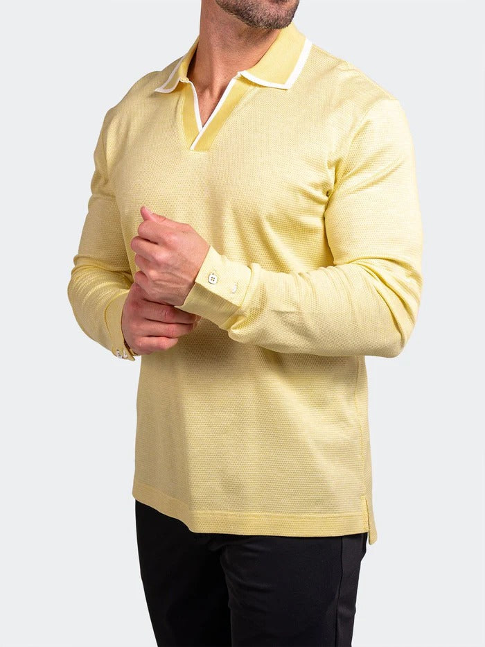 Maceoo Stretch Polos | Polo Knit Ascension0003 Yellow