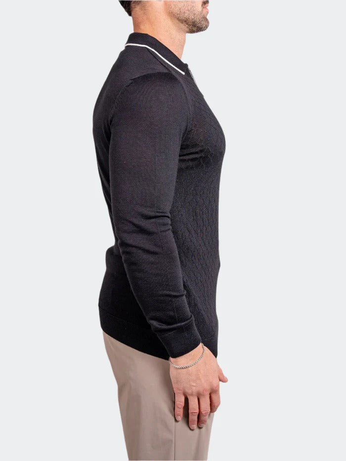 Maceoo Stretch Polos | Sweater KnittedPassion1 Black