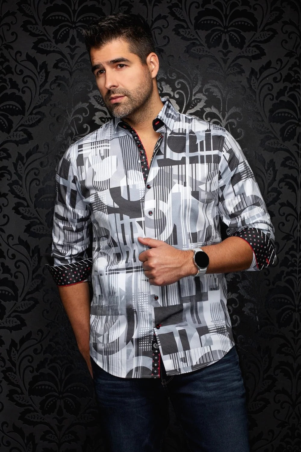 Au Noir Shirt | Lajedo Grey