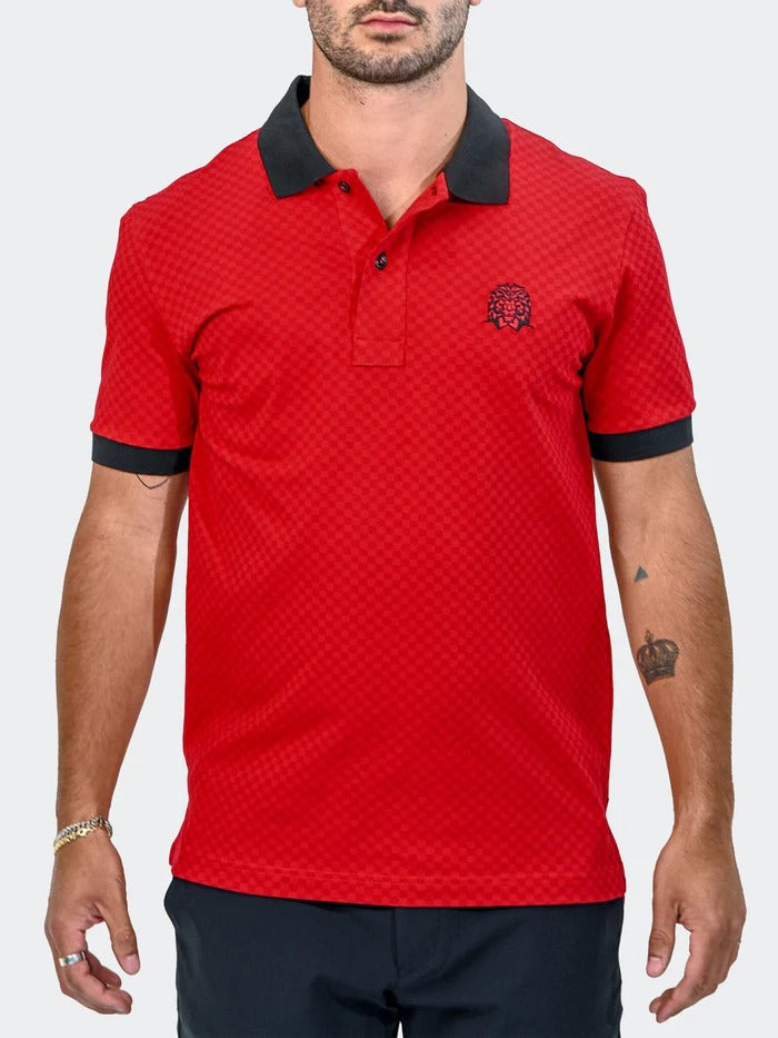 Maceoo Stretch Short-Sleeve Polos | Polo MozartSquareTip Red
