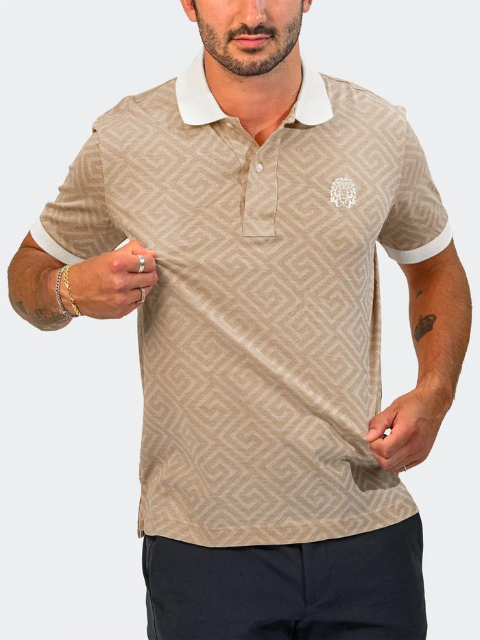 Maceoo Stretch Short-Sleeve Polos | Polo MozartDiagnolTip Peach