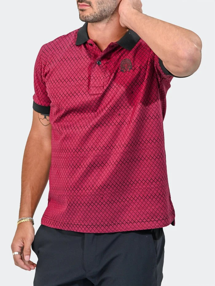 Maceoo Stretch Short-Sleeve Polos | Polo MozartScaleTip Red
