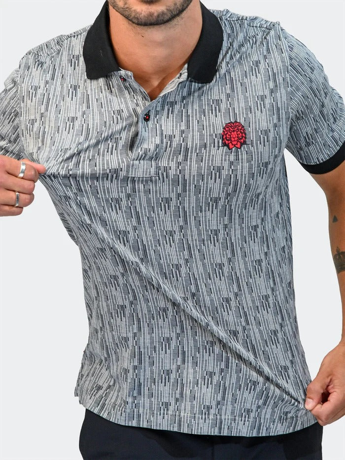 Maceoo Stretch Short-Sleeve Polos | Polo MozartSignalTip Grey