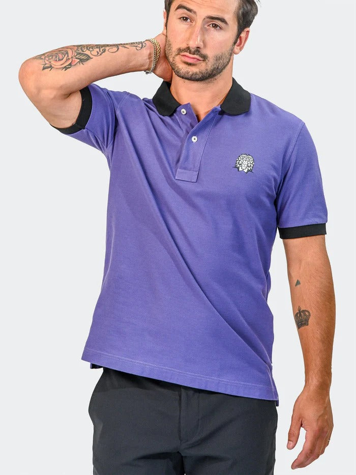 Maceoo Stretch Short-Sleeve Polos | Polo MozartSpeckTip Navy