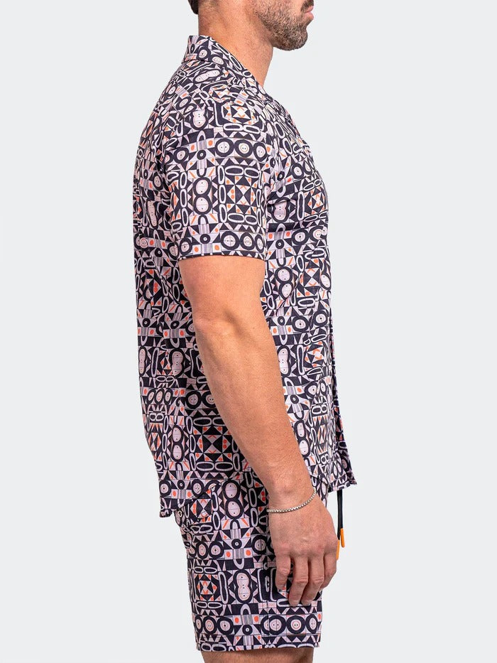 Maceoo Short-Sleeve Shirt | Shirt BeachTiles Black
